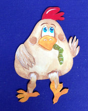 Lade das Bild in den Galerie-Viewer, verrücktes Huhn mit Wurm
