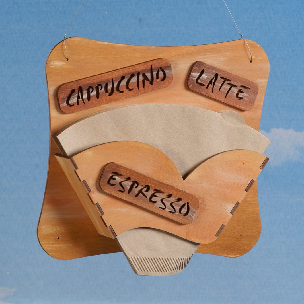 Kaffeefilter-Halter aus Holz Kaffeekanne zum Basteln, Holzteile bemalen, Karte zum Geburtstag basteln, Basteln mit Holz, Basteln mit Holzteilen, Holzteilechen, Deco für Gartenparty, Tischdeko selber machen, Dirnd Trachtenhut aus Holz, Holzteile zum Selbstgestalten, Kleine Holzteile, Geschenk zum Geburtstag, Küchendeko, Streuteile Holz, Streuteile diy, Einladungskarten basteln, Streuteile basteln, Kaffeekanne aus Holz, Kaffeefilter Halter für Küche, Basteln mit Kindern,   CFH 1818