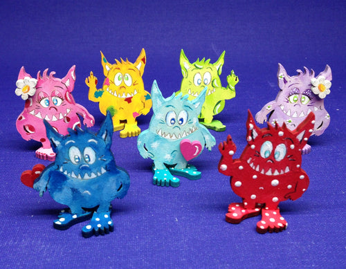 Monster zum Stellen in 5cm aus Holz Holzkunst, Holzteile, Tabletop selber basteln, Basteln mit Holz, Monsterchen zum Basteln, Fairy-house selbst gestalten, Basteln mit Holz für Kinder, Monster selbst basteln, Monsterchen für Geschenke basteln, Basteln mit Holz, Holzideen ,   TIH 7905SB